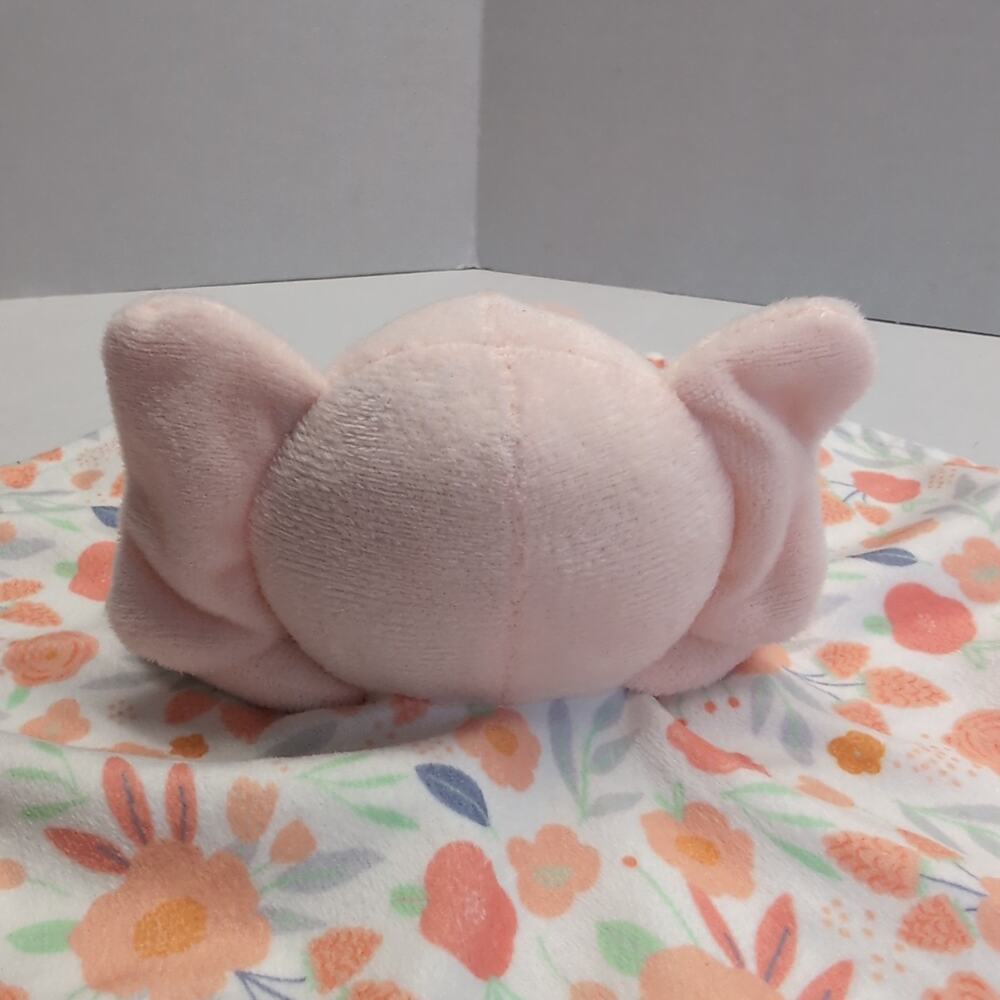 Modern Baby Elephant Lovey Plush w/Teether & Rattle Snuggle Blankie Pink Floral - Picture 4 of 13